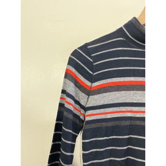Dark Academia Y2K Bella Indie Sleaze Wool Striped Sweater S Parisian 90s Fitted - Picture 3 of 13